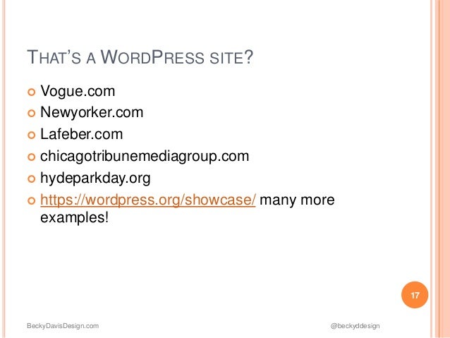 Take Control of Your Site w/ WordPress slideshare - 웹