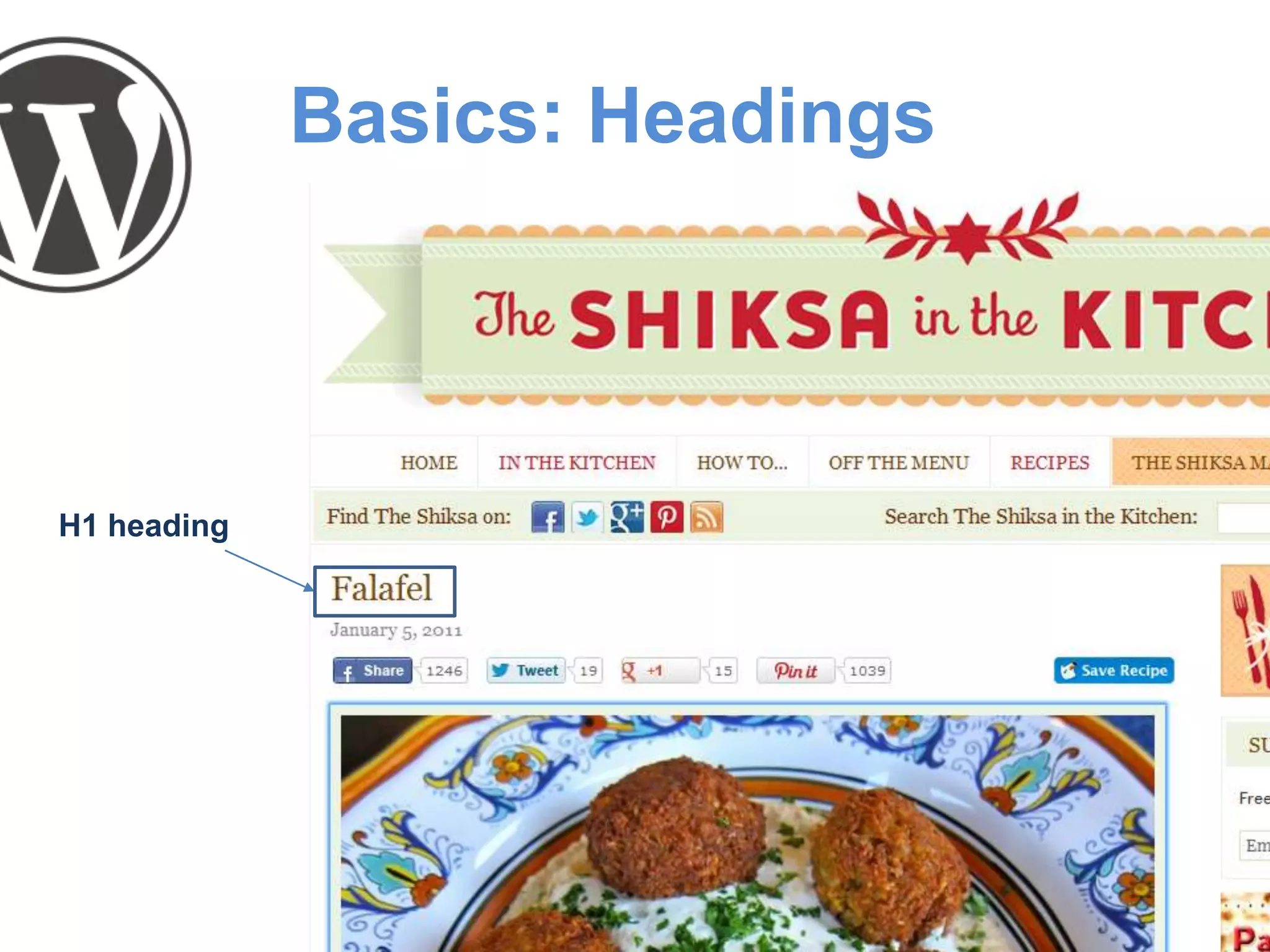 Basics: Headings
H1 heading
 