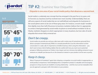 TIP #2:                Examine Your Etiquette
                                             Etiquette is one area of your s...