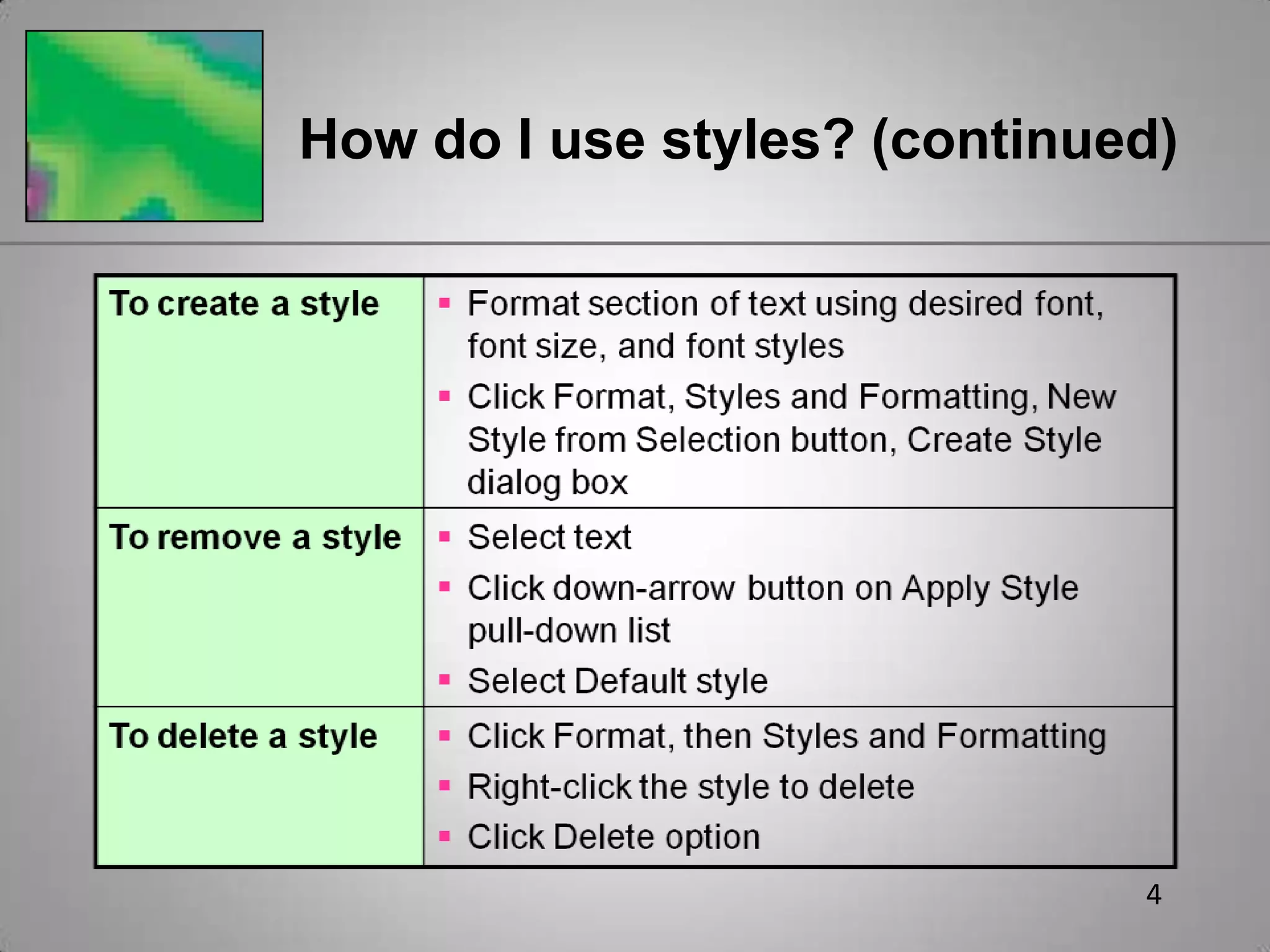 Allow consistency in formatting text
