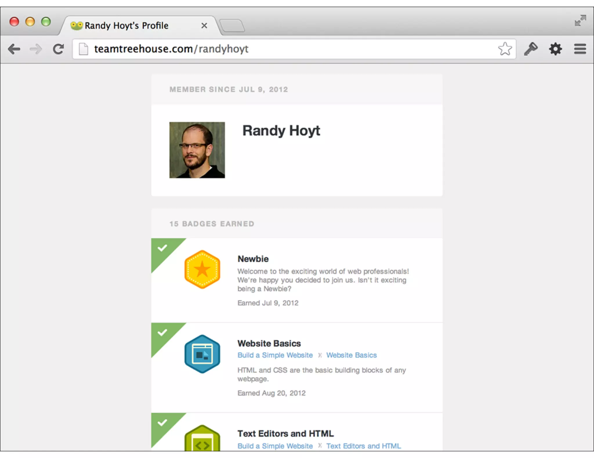 [Treehouse screenshot]
 