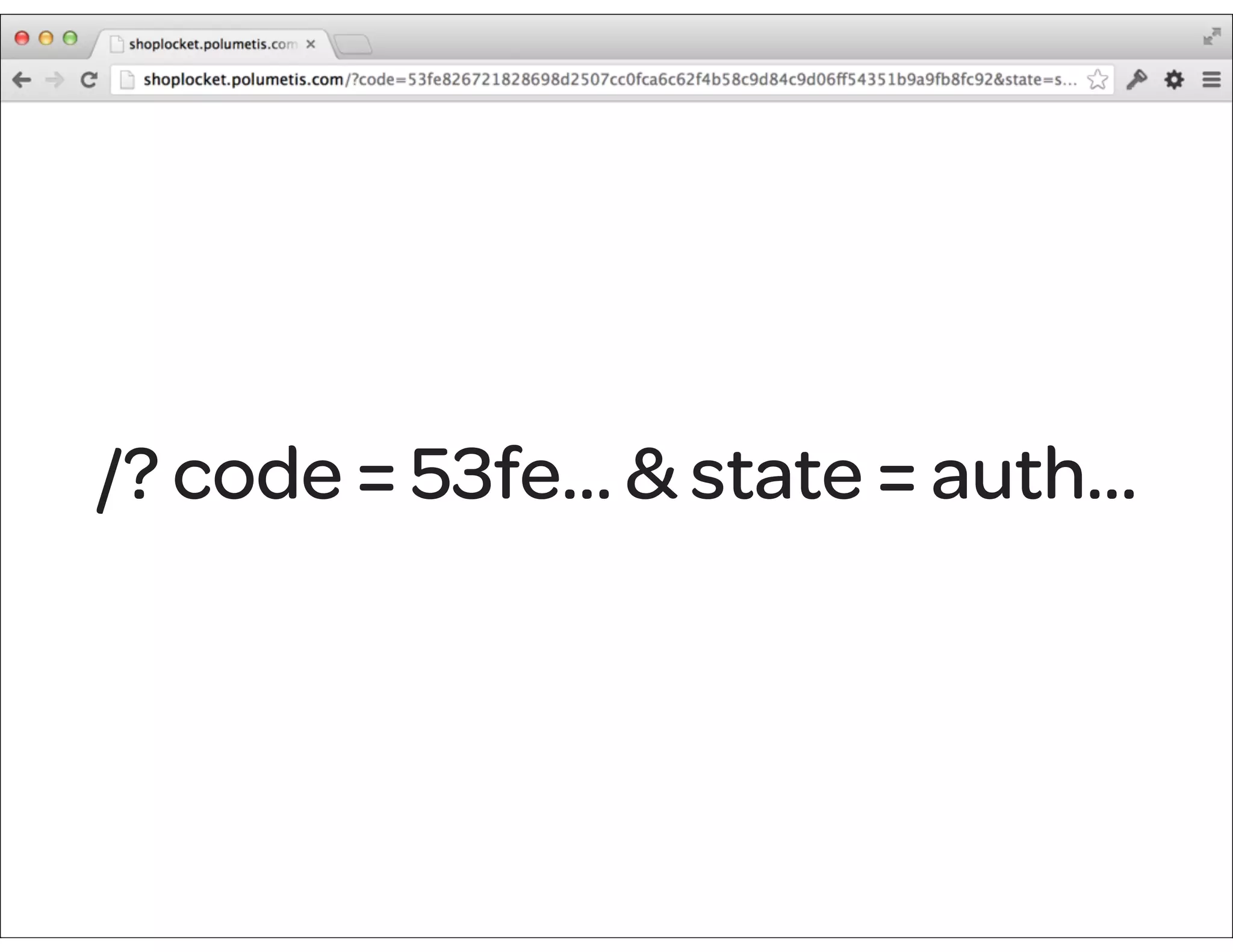 /? code = 53fe... & state = auth...
 
