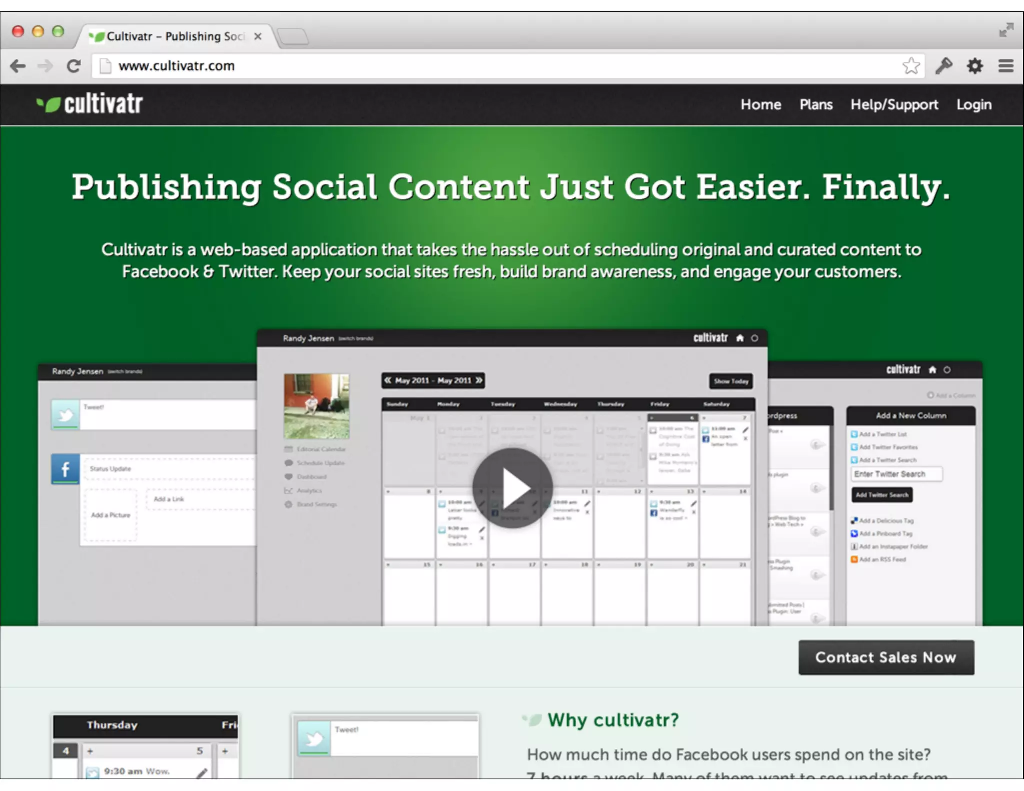 [Screenshot of Cultivatr]
 