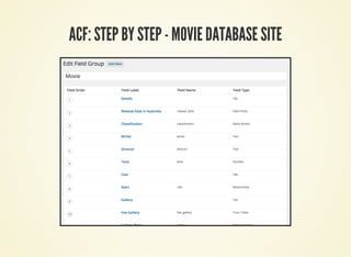 ACF: STEP BY STEP - MOVIE DATABASE SITE
 