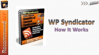 RecommendWP WP Syndicator How It Works 
