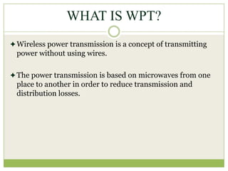 Wireless Power Transmission | PPTX