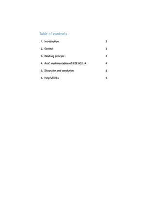 IEEE 802.1X and Axis’ Implementation | PDF