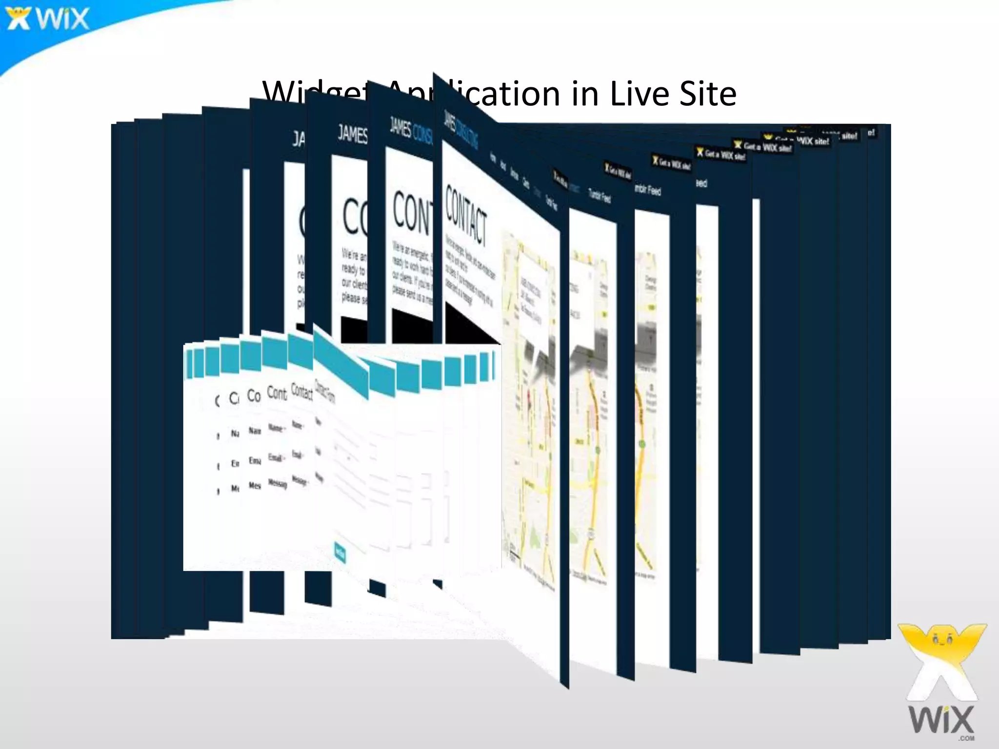 Widget Application in Live Site
 
