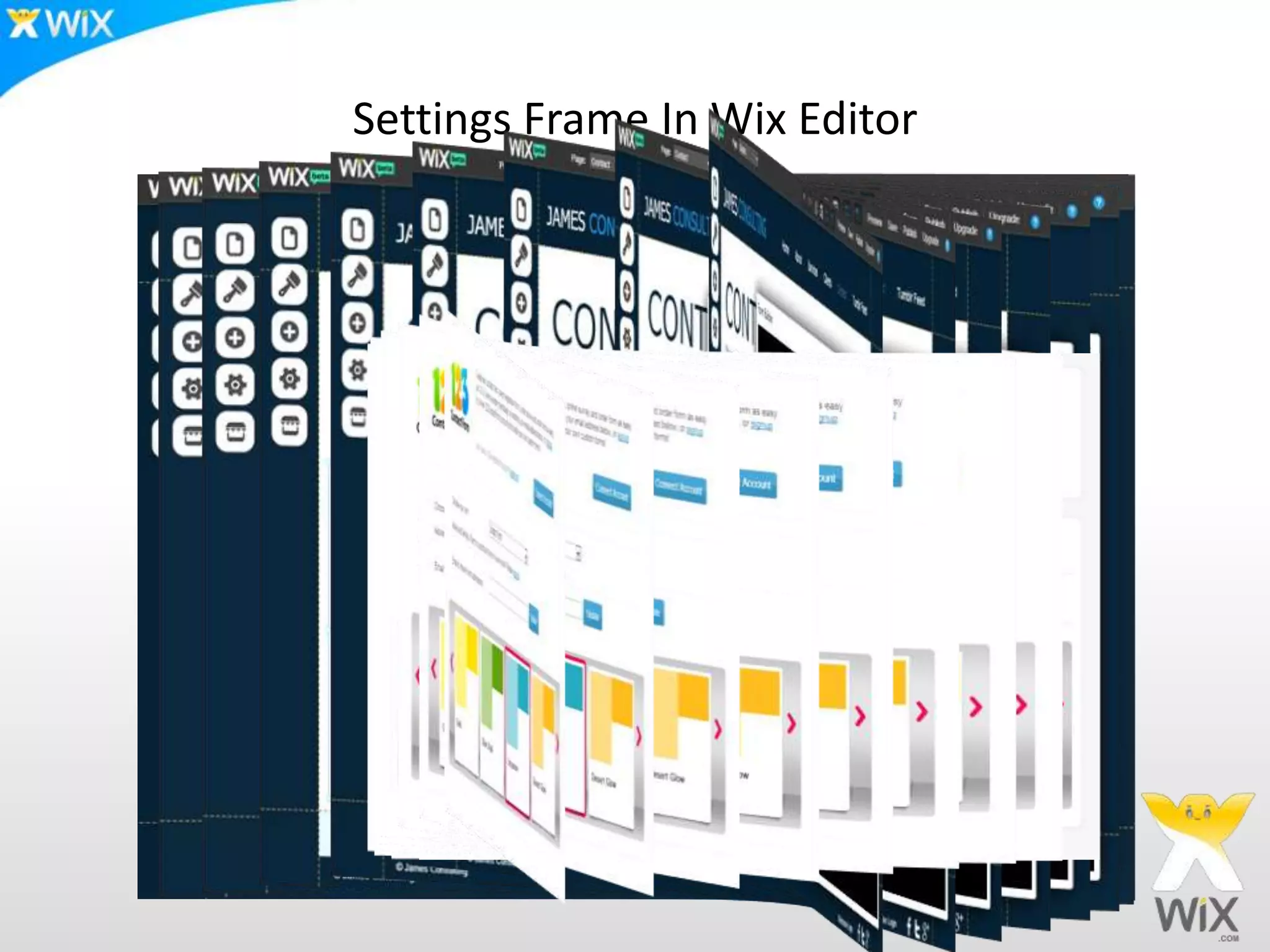 Settings Frame In Wix Editor
 