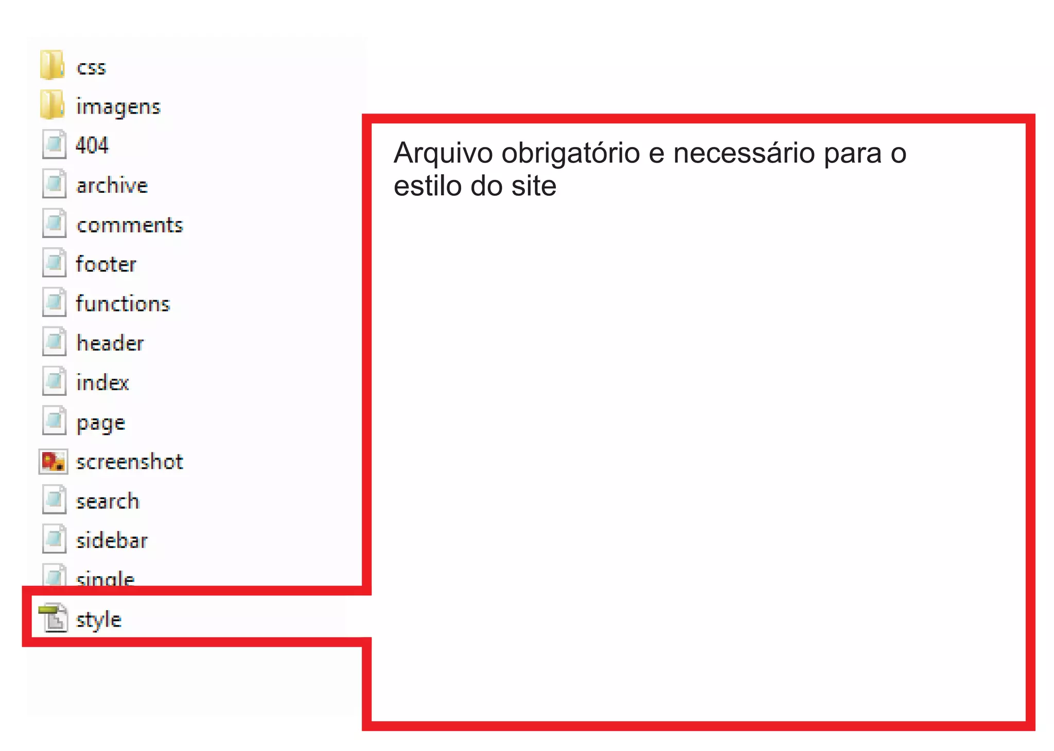 Arquivo obrigatório e necessário para o
estilo do site
 