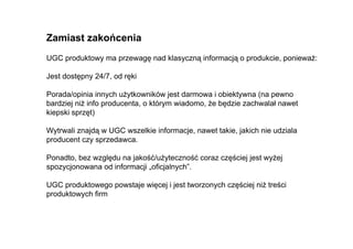 Wplyw UGC na decyzje konsumentow
