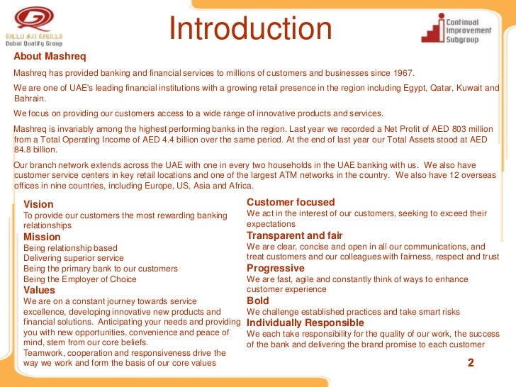 Wqd2011 Breakthrough Process Improvement Mashreq Bank Improving