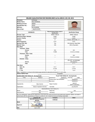 Wht Certificate Th Wqt certificate # 22618 | PDF