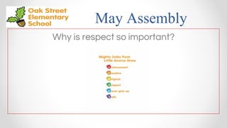 May Assembly
Why is respect so important?