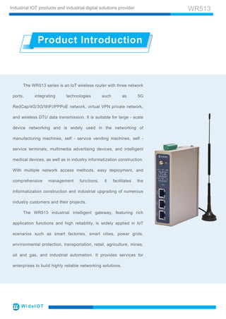 Industrial Router Wrt 【SPECIFICATION】WideIOT WR513 Industrial Router | PDF