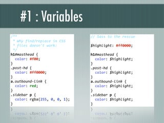 Wrangling the CSS Beast  with Sass Slide 31