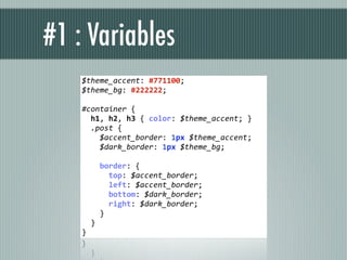 Wrangling the CSS Beast  with Sass Slide 34