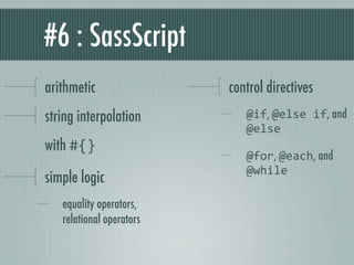 Wrangling the CSS Beast  with Sass Slide 53