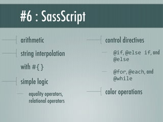 Wrangling the CSS Beast  with Sass Slide 54