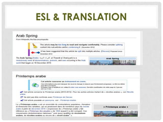 ESL & TRANSLATION
 