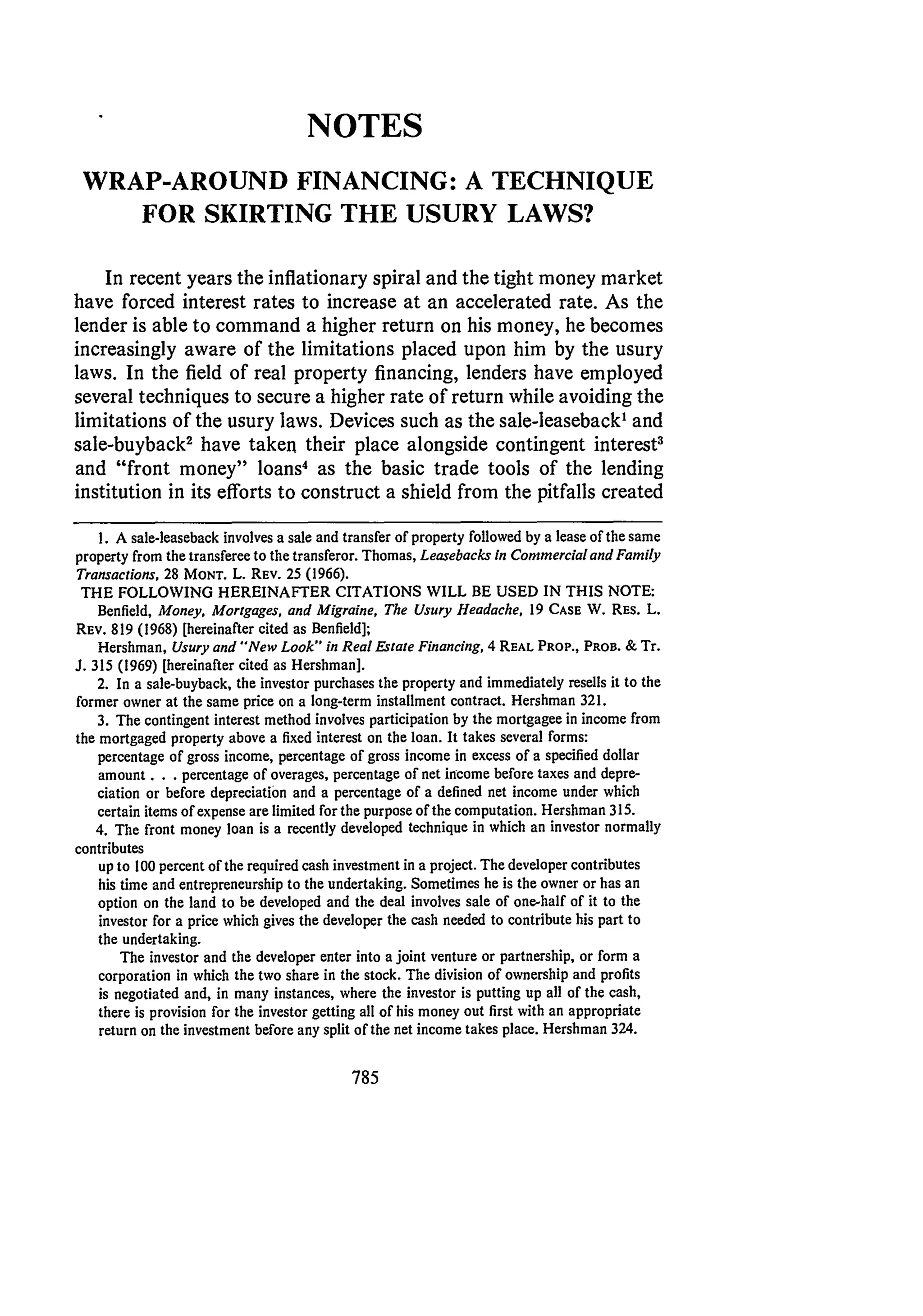 WrapAround Financing A Technique for Skirting the Usury Laws .pdf