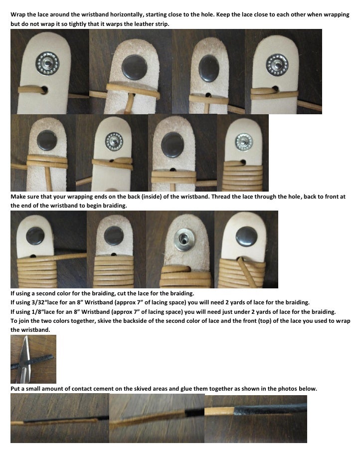 Leathercraft Tutorial Wrapped and Braided Leather Wristbands