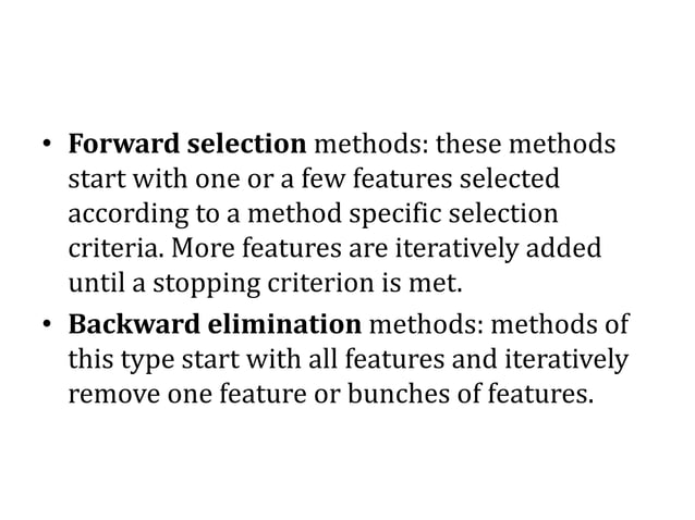 Wrapper feature selection method | PPT