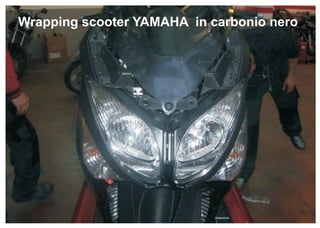 Wrapping scooter YAMAHA in carbonio nero
 