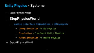 Wreaking Havok: an overview of Havok Physics in Unity – Unite ...