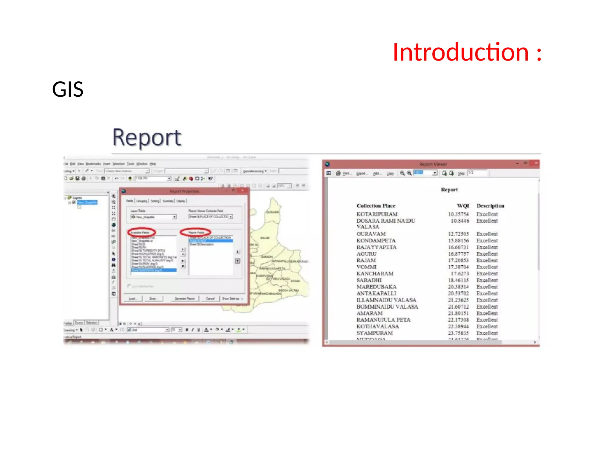 GIS
Introduction :
 