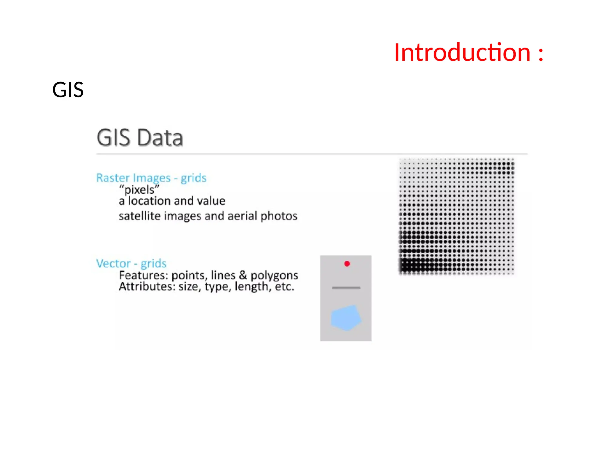 GIS
Introduction :
 