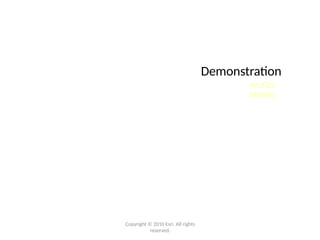 Demonstration
ArcGIS
Mobile
Copyright © 2010 Esri. All rights
reserved.
 