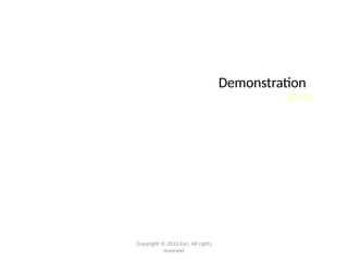 Demonstration
3D GIS
Copyright © 2010 Esri. All rights
reserved.
 
