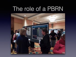 The role of a PBRN
 