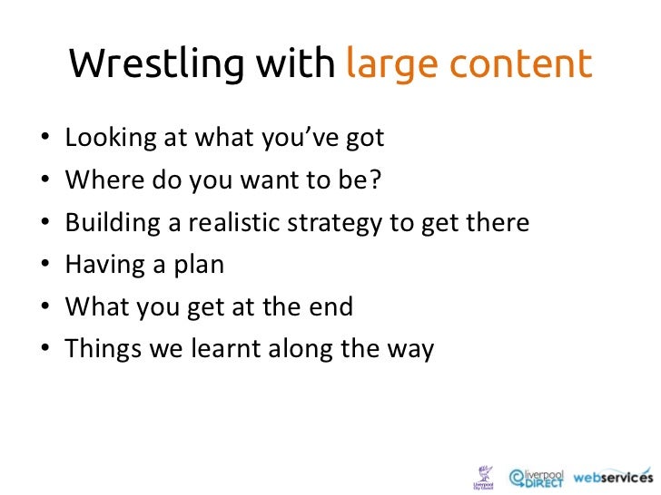 Wrestling the content monster