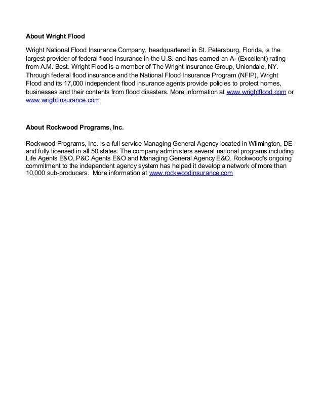 Wright National Flood Insurance Company Phone Number Roy