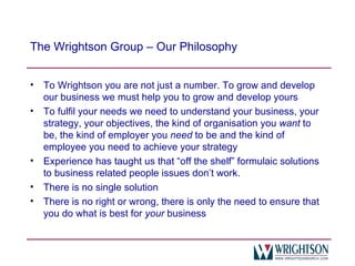 The Wrightson Group – Our Philosophy ,[object Object],[object Object],[object Object],[object Object],[object Object]