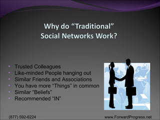 Trusted Colleagues Like-minded People hanging out Similar Friends and Associations You have more “Things” in common Similar “Beliefs” Recommended “IN” 