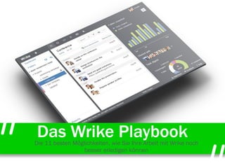 Das Wrike PlaybookDie 11 besten Möglichkeiten, wie Sie Ihre Arbeit mit Wrike noch
besser erledigen können
//
//
 