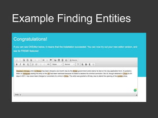 Example Finding Entities
 
