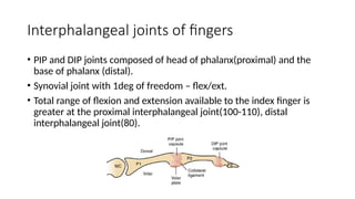 Pip Injection Finger The Wrist and Hand Complex Biomechanics.pptx