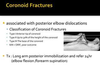 Coronoid Classification Wrist forearm elbow | PPT