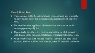 forearm, Wrist, hand joint anatomy & examination | PPTX