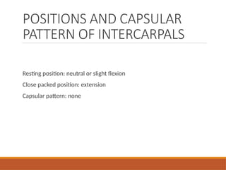 Comprehensive Assessment and Anatomy of the Wrist Joint | PPTX