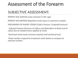 Comprehensive Assessment and Anatomy of the Wrist Joint | PPTX