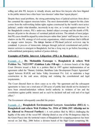 Writ Jurisdiction and Public Interest Litigation (PIL) in Bangladesh | DOCX