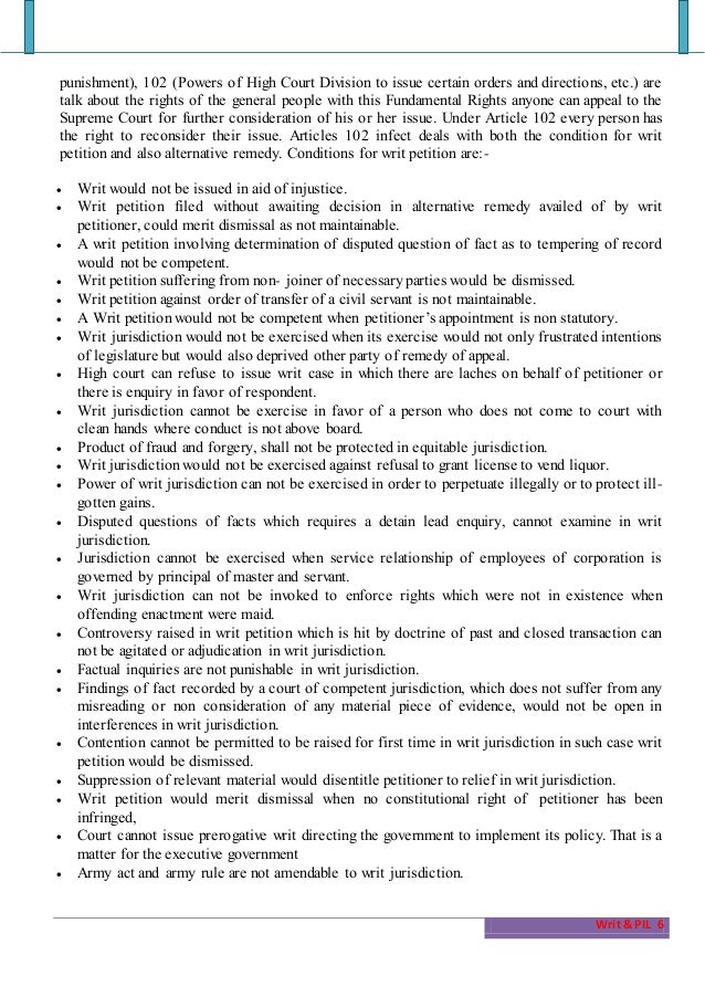 Petition High Courts Issue Writs Under Article Understanding