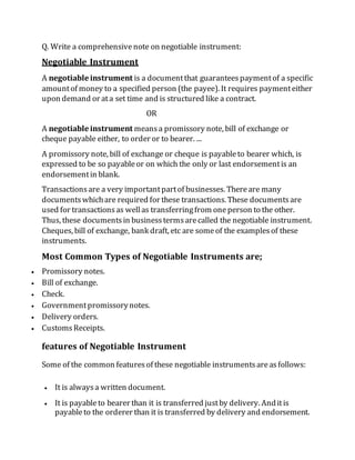 Write a-comprehensive-note-on-negotiable-instrument 2
