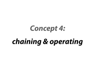 Concept 4:
chaining & operating
 