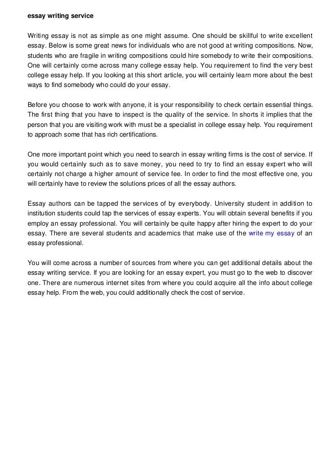 College essay for money
